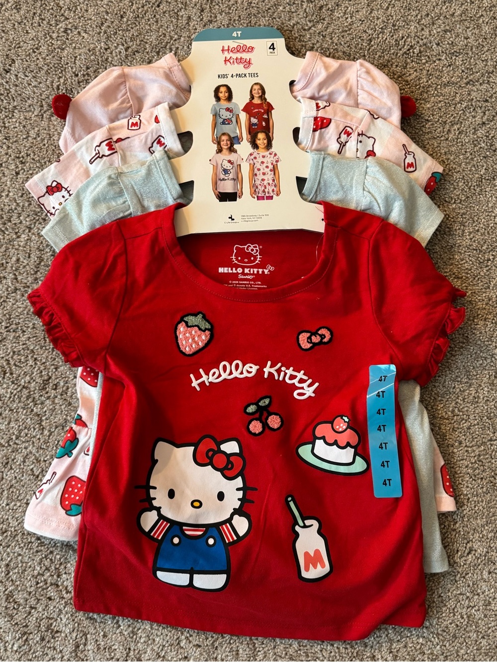 NWT size 4T Hello Kitty shirts pack of 4